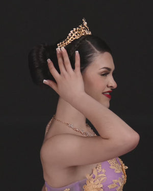 KissProm video of swan champagne crown
