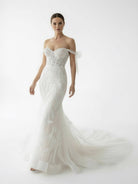 Princess Mermaid Off the Shoulder Lace Appliques Wedding Dresses - KissProm