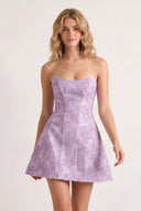Purple A Line Scoop Neck Short Homecoming Dresses With Lace Appliques | KISSPROM