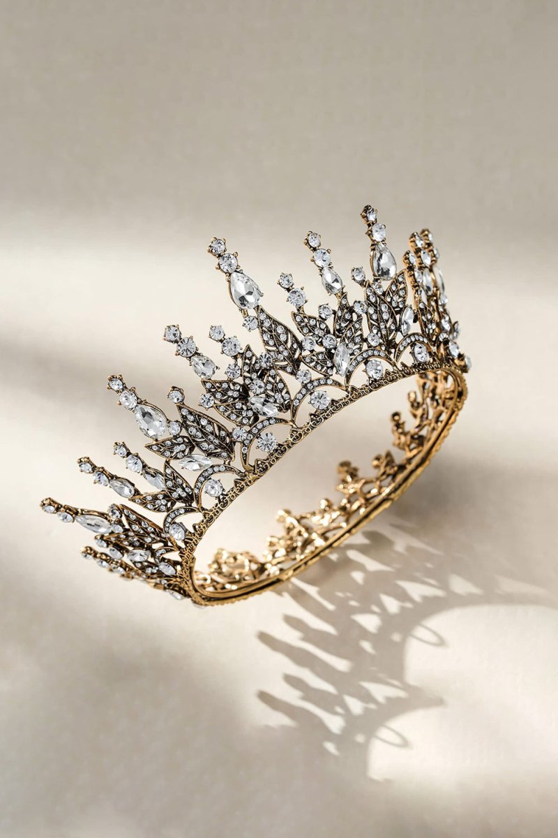 Queen Rhinestone Dark Crown for Women - KissProm