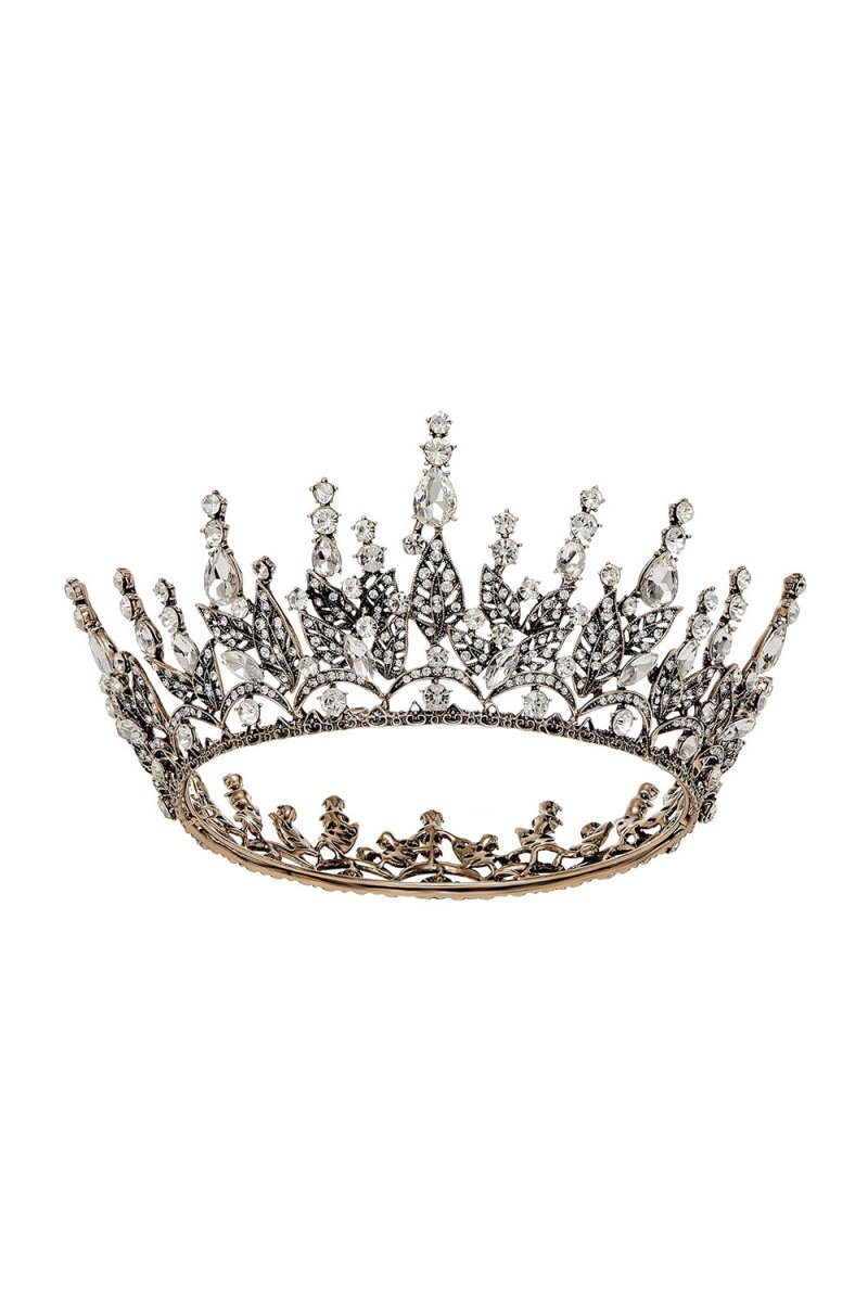 Queen Rhinestone Dark Crown for Women - KissProm