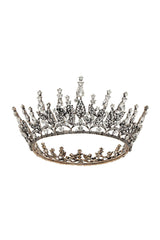Queen Rhinestone Dark Crown for Women - KissProm