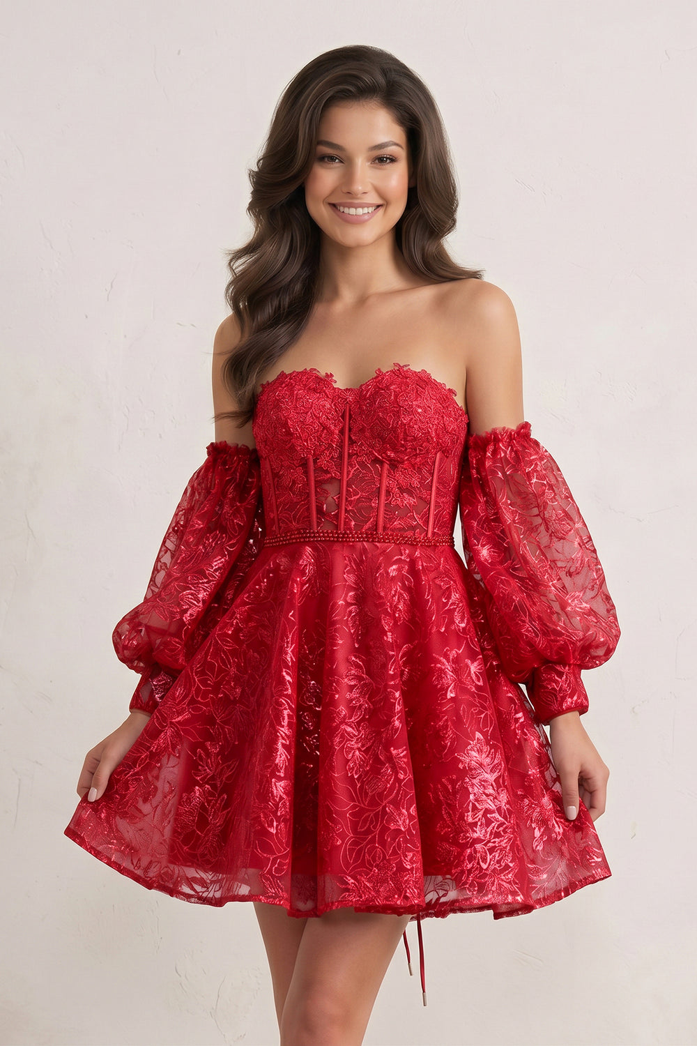 Red A-Line Sweetheart Homecoming Dress - KISSPROM