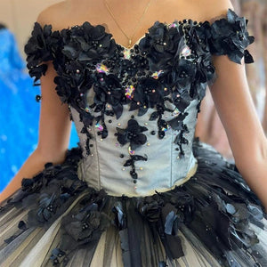 Red Off The Shoulder Tulle Quinceanera Dresses With Lace Appliques - KissProm