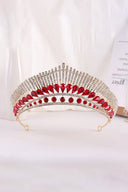 Red Rhinestone Bridal Tiara - KissProm