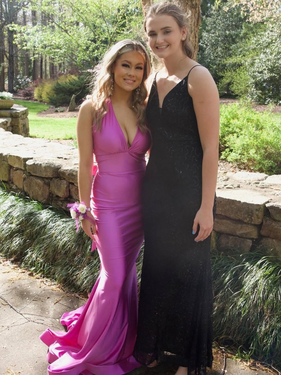 Red Satin Mermaid Tight V Neck Long Prom Dress with Bow Tie Red / 2