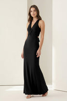 Reed | Pink - Halter Mermaid Pleated Open Back Long Prom Dresses - KissProm