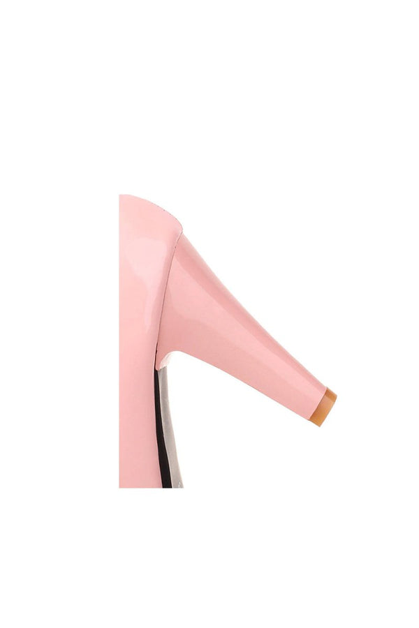 Retro Bow Pearl High Heels Shoes - KissProm