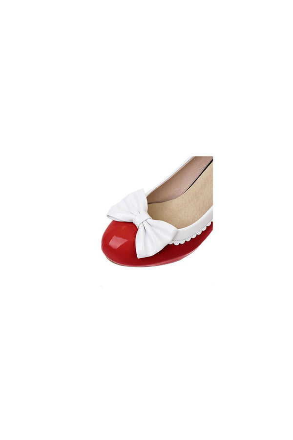 Retro Bowknot High Heels Shoes - KissProm