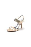 Rhinestone Beaded Ankle Straps Party Shoes - KissProm