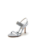 Rhinestone Beaded Ankle Straps Party Shoes - KissProm