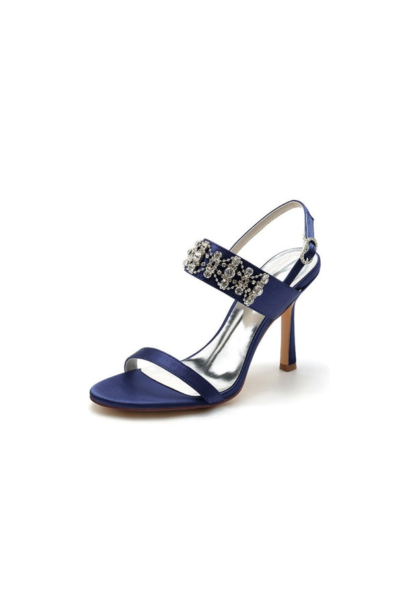 Rhinestone Beaded Ankle Straps Party Shoes - KissProm
