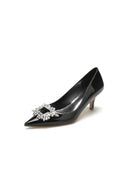 Rhinestone Pointed Toe Stiletto Heel Party Shoes - KissProm