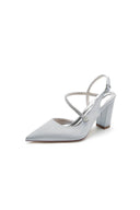 Rhinestone Strap Block Heel Sandals - KissProm