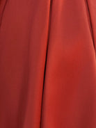 Rina | Rust - A Line Beaded V Neck Ruffled Homecoming Dresses