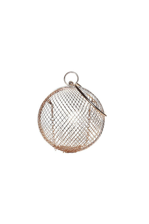 Rose Gold Metal Tennis Chain Handbag - KissProm