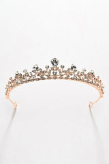 Rose Gold Rhinestone Tiara - KissProm