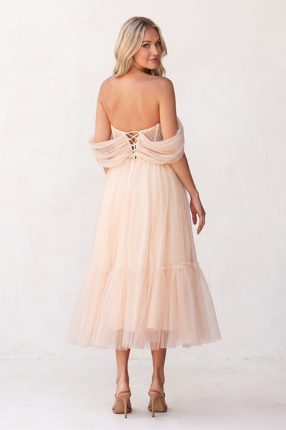 Rose Pink A-Line Tulle Sweetheart Tea-Length Homecoming Dress | KISSPROM