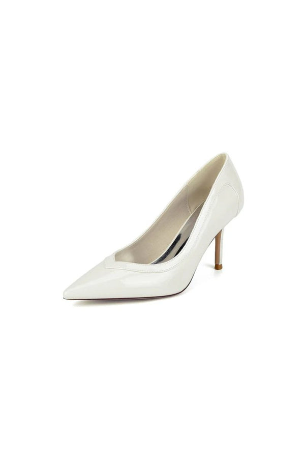 Rose Pink High Heels with Natural Wood Heel - KissProm