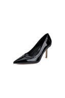 Rose Pink High Heels with Natural Wood Heel - KissProm