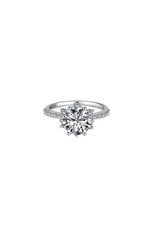 Round - Cut Shiny Star Engagement Ring - KissProm