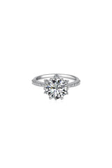 Round - Cut Shiny Star Engagement Ring - KissProm