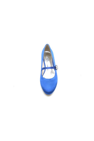 Round Toe Crystal Flower Flats - KissProm