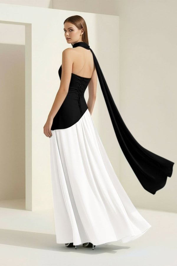 Roxanne | Pink - Strapless Sheath Chiffon Long Prom Dresses With Slit - KissProm