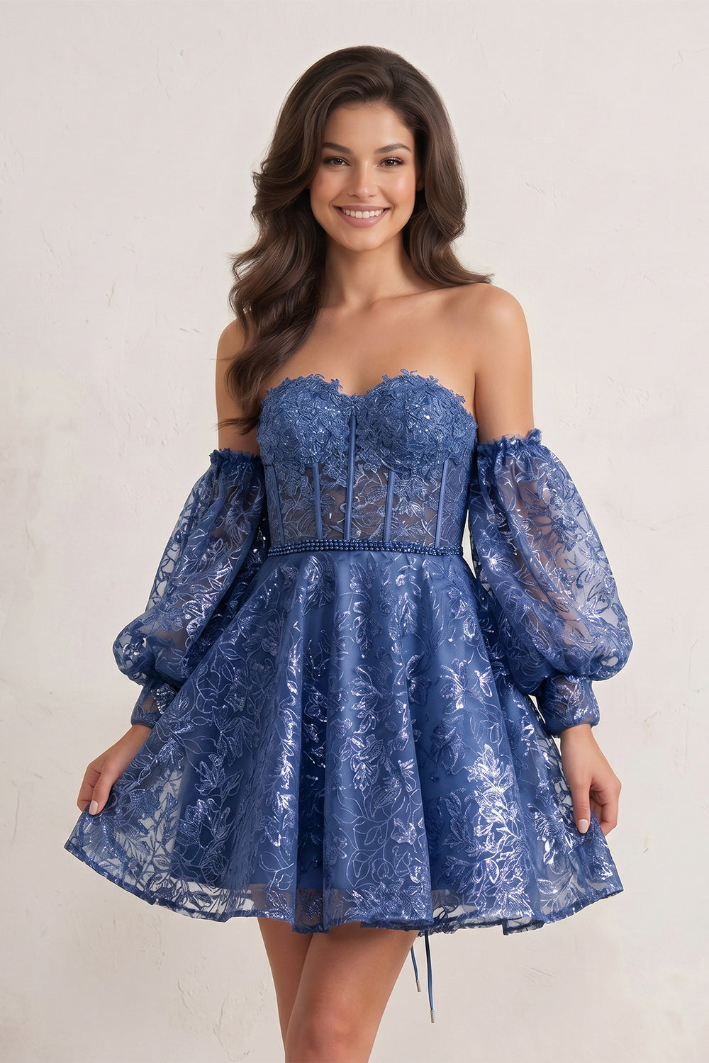 Royal Blue A-Line Sweetheart Homecoming Dress - KISSPROM