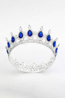 Royal Blue Crystal Baorque Crown - KissProm