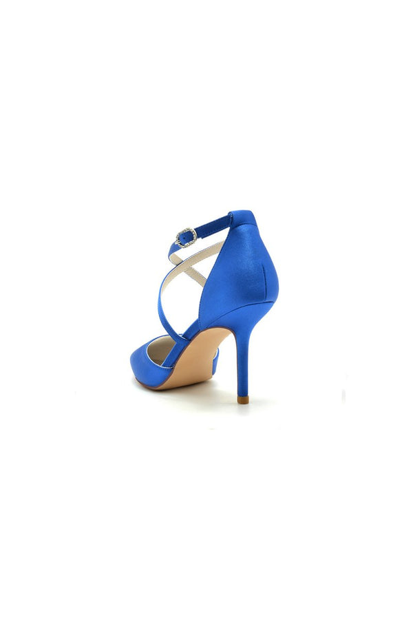 White High Heels with Metallic Accents - KissProm