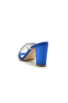 Royal Blue Satin High - Heeled Sandals - KissProm