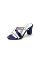 Royal Blue Satin High - Heeled Sandals - KissProm