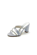 Royal Blue Satin High - Heeled Sandals - KissProm