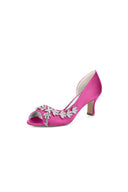 Royal Blue Satin High Heels with Intricate Silver Ornaments 36862 - 2A - KissProm