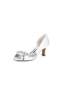 Royal Blue Satin High Heels with Intricate Silver Ornaments 36862 - 2A - KissProm