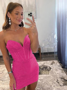 Annalise |Sheath V Neck Off The Shoulder Homecoming Dress