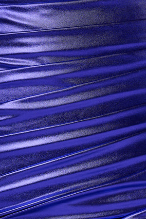 Royal Blue One-Shoulder Ruched Homecoming Dress - KISSPROM