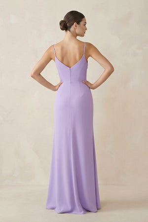 Ruched Sheath Spaghetti Strap Chiffon Bridesmaid Dress - KissProm Bridesmaid Dresses