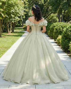 KissProm-Sage  A-Line Off Shoulder Long Prom Dresses Purple Dress