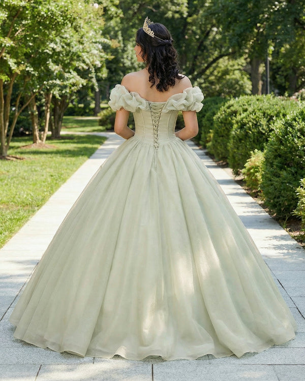 KissProm-Sage  A-Line Off Shoulder Long Prom Dresses Purple Dress