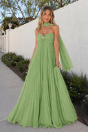 A Line Light Pink Sweetheart Chiffon Long Prom Dress – Prom Dresses by KissProm | Available at KissProm