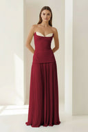 Blue Sweetheart Sheath Chiffon Pleated Long Prom Dresses – Prom Dress by KissProm | Available at KissProm
