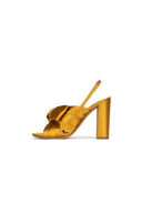 Satin Peep Toe Chunky Heel Outdoor Shoes With Bow - Knot - KissProm