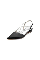 Satin Pointed Toe Beading Buckle Kitten Heels - KissProm