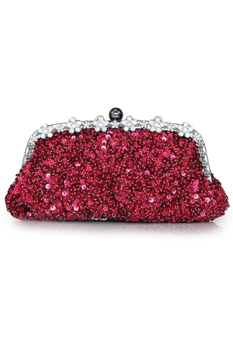 Sequin With Crystal/ Rhinestone Chain Shoulder Bags