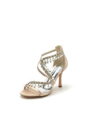 Sexy Crystal Beaded Thin Strap High Heels - KissProm