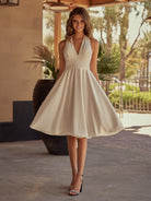 Marilyn |Aline Halter Chiffon Sleeveless Homecoming Dress