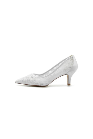 Sexy Pointed Toe High Heels with Lace Mesh Hollow Out - KissProm