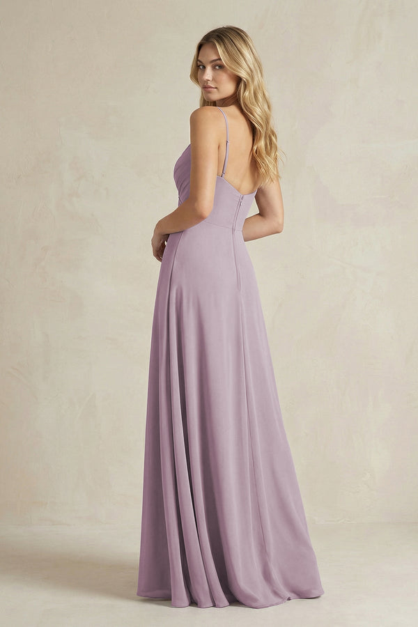 Sheath Cami Strap Ruched Chiffon Bridesmaid Dress in Dusk - KissProm Bridesmaid Dresses